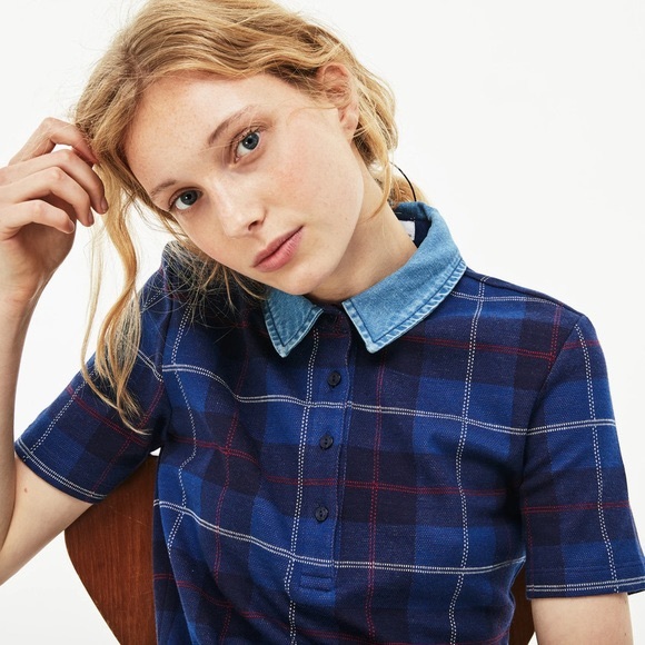 Lacoste. Tartan check cotton jacquard polo. - Picture 1 of 7